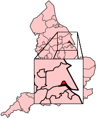 Hull shown within England