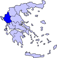 Location of Epirus Periphery in Greece