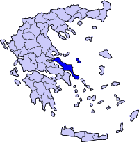 Location of Euboea Prefecture in Greece