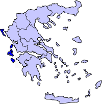 Location of Ionian Islands Periphery in Greece