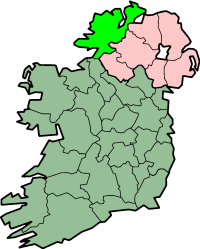 centerMap highlighting County Donegal