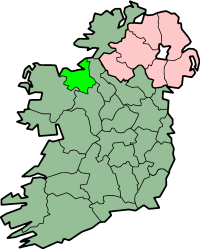 centerMap highlighting County Sligo