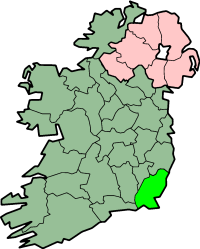 centerMap highlighting County Wexford