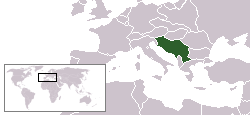 Location of Kingdom of Yugoslavia