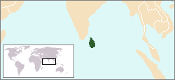 Location of Sri Lanka