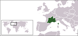 Location of Vichy France