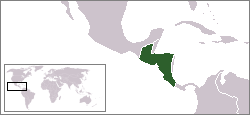 Location of Central America