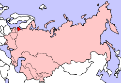 Location of Estonian SSR