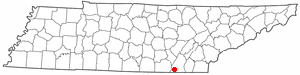 Location within the U.S. State of Tennessee