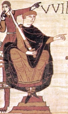 William the Conqueror depicted at the Battle of Hastings, on the Bayeux Tapestry