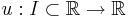 u: I \subset \mathbb{R} \to \mathbb{R}