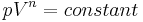 pV^n = constant