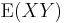 \operatorname{E}(X Y)