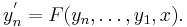 y_n^' = F(y_n, \dots, y_1, x).