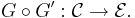 G \circ G'�: \mathcal{C} \to \mathcal{E}.