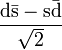 \mathrm{\frac{d\bar{s} - s\bar{d}}{\sqrt{2}}}