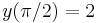 y(\pi/2)=2