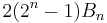 2(2^n-1)B_n\,