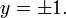 y = \pm 1. \, 