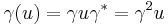  \gamma(u) = \gamma u \gamma^* = \gamma^2 u\,