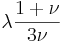 \lambda\frac{1+\nu}{3\nu}