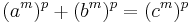 (a^m)^p + (b^m)^p = (c^m)^p