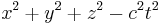 x^2+ y^2+ z^2- c^2t^2