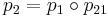 p_2 = p_1 \circ p_{21}