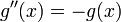 g''(x) = -g(x) \ 