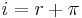  i= r + \pi 