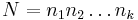  N=n_1n_2\ldots n_k