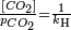 \scriptstyle \frac{[CO_2]}{p_{CO_2}}=\frac{1}{k_\mathrm{H}}