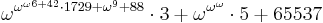 \omega^{\omega^{\omega6+42}\cdot1729+\omega^9+88}\cdot3+\omega^{\omega^\omega}\cdot5+65537