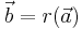 \vec{b}=r(\vec{a})