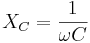 X_C = \frac{1}{\omega C}