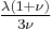 \tfrac{\lambda(1+\nu)}{3\nu}