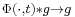 \scriptstyle \Phi(\cdot,t)*g\to g