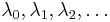 {\lambda}_0, {\lambda}_1, {\lambda}_2, \dots\,