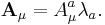 {\mathbf A}_\mu = A_\mu^a\lambda_a.