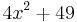 4x^2 + 49