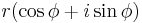 r(\cos \phi + i \sin \phi)