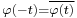 \scriptstyle\varphi(-t) = \overline{\varphi(t)}