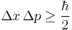 \Delta x\, \Delta p \ge \frac{\hbar}{2}