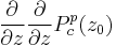 \frac{\partial}{\partial{z}}\frac{\partial}{\partial{z}}P_c^p(z_0)