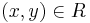 (x,y)\in R