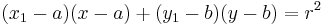 (x_1-a)(x-a)+(y_1-b)(y-b) = r^2