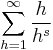 \sum_{h=1}^\infty\frac{h}{h^s}