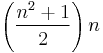 \left(\frac{n^2+1}{2}\right) n