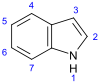 Indole numbered.svg