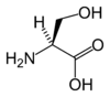 Skeletal formula of L-serine